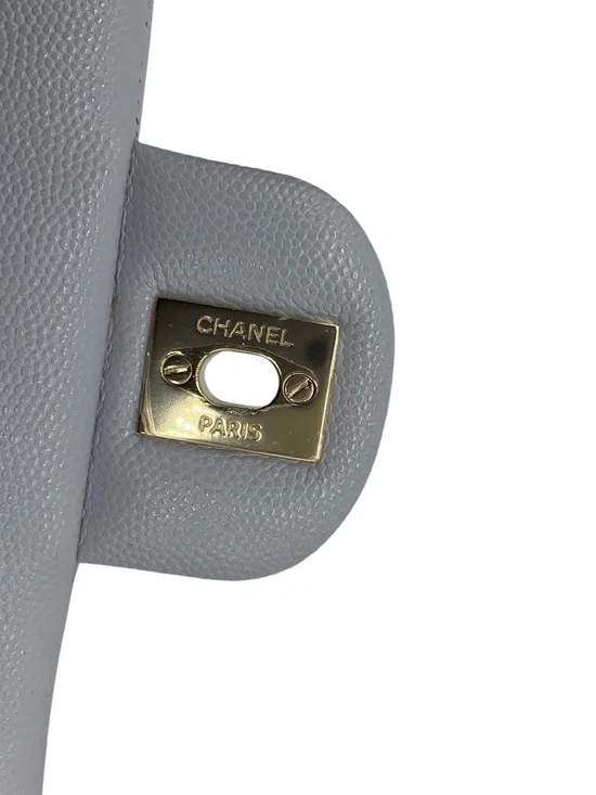 Chanel Light Blue Quilted Caviar Leather Retro Top Handle Flap Bag - Picture 11 of 14